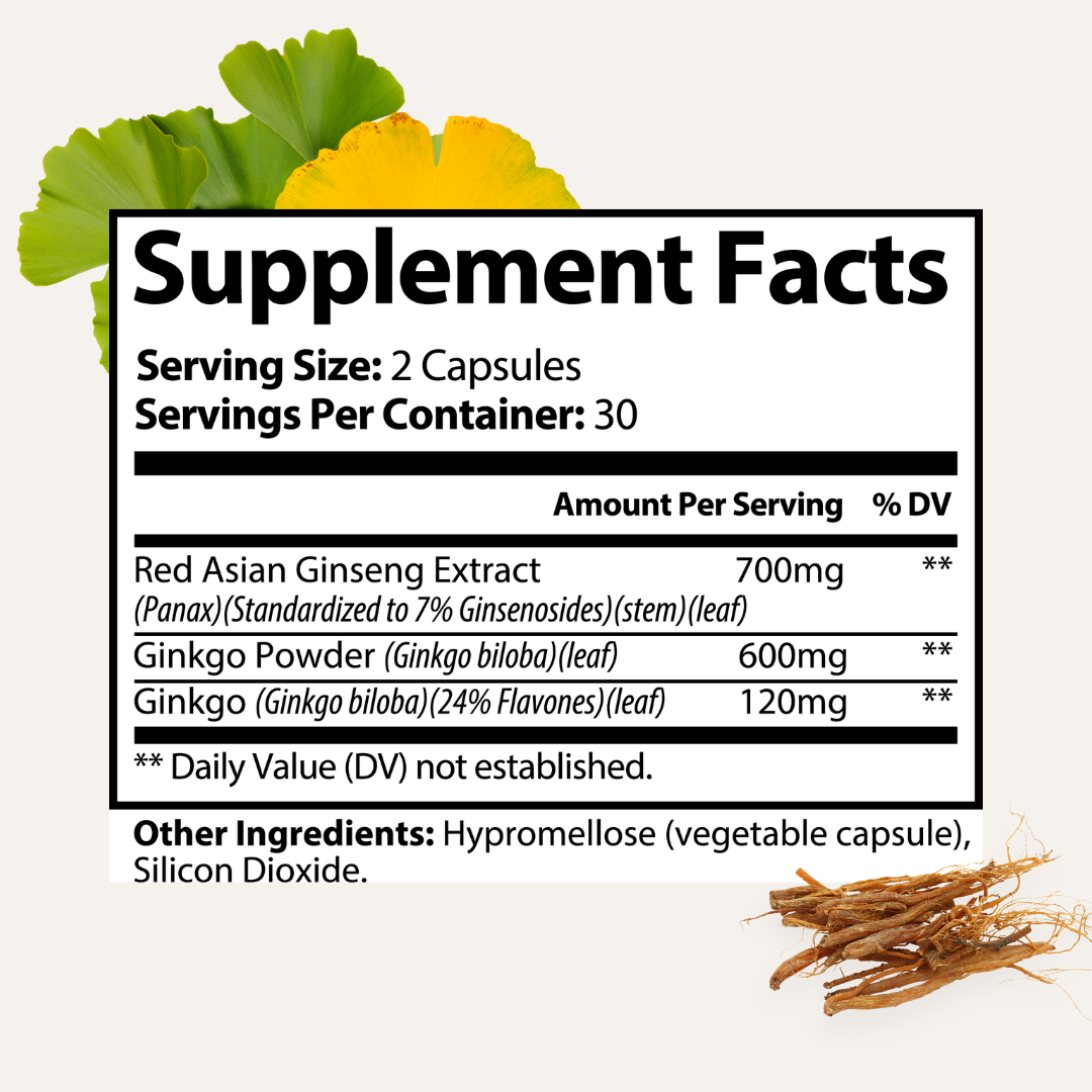 ENERGY: Ginseng + Ginkgo Supplement for Fatigue-4