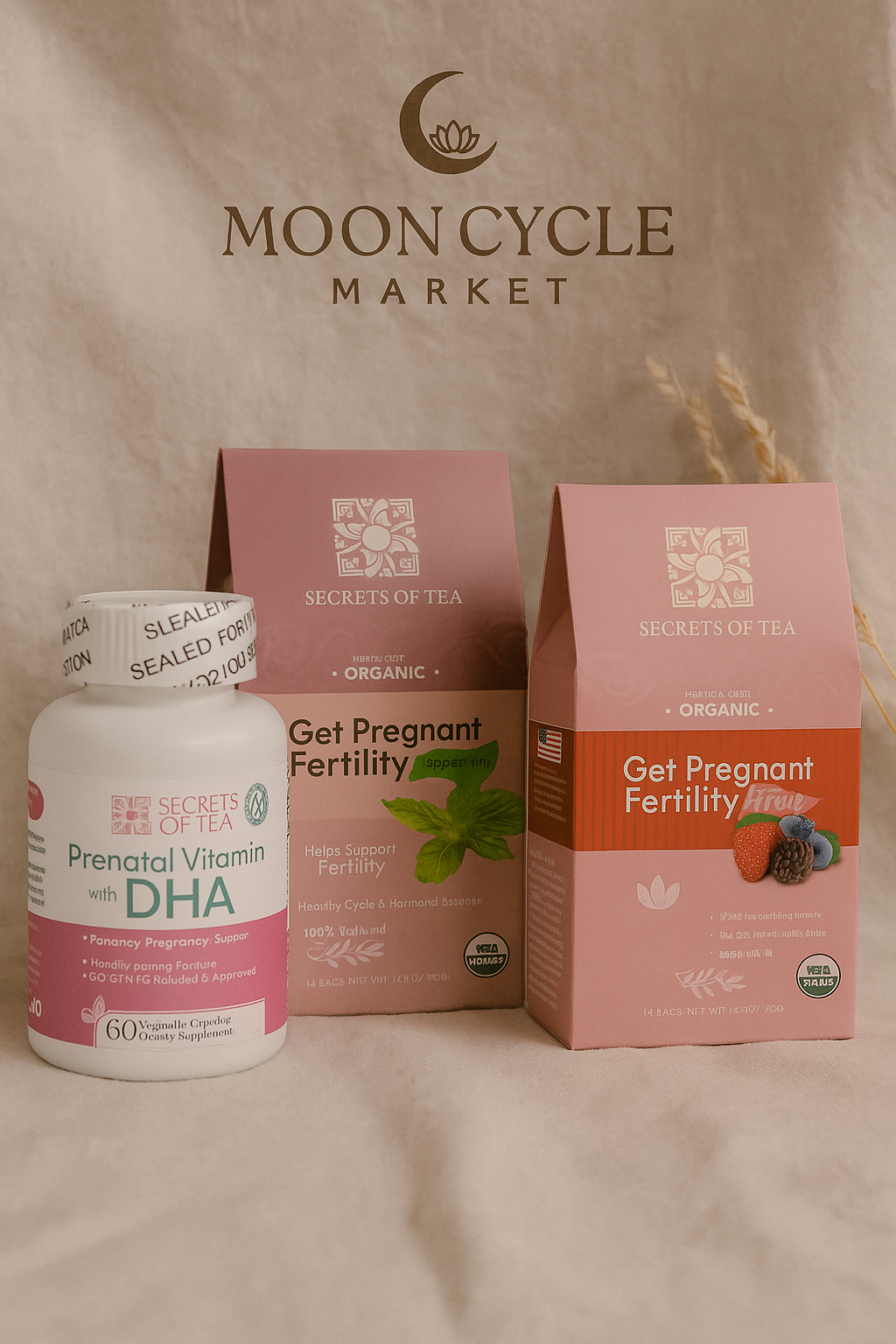 Conception Support Bundle - Fertility Tea and Prenatal Vitamins