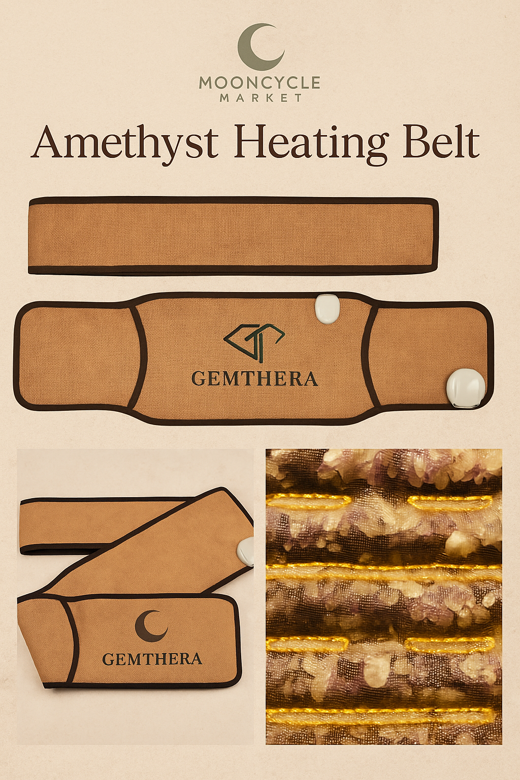 Amethyst PEMF Infrared Heating Belt